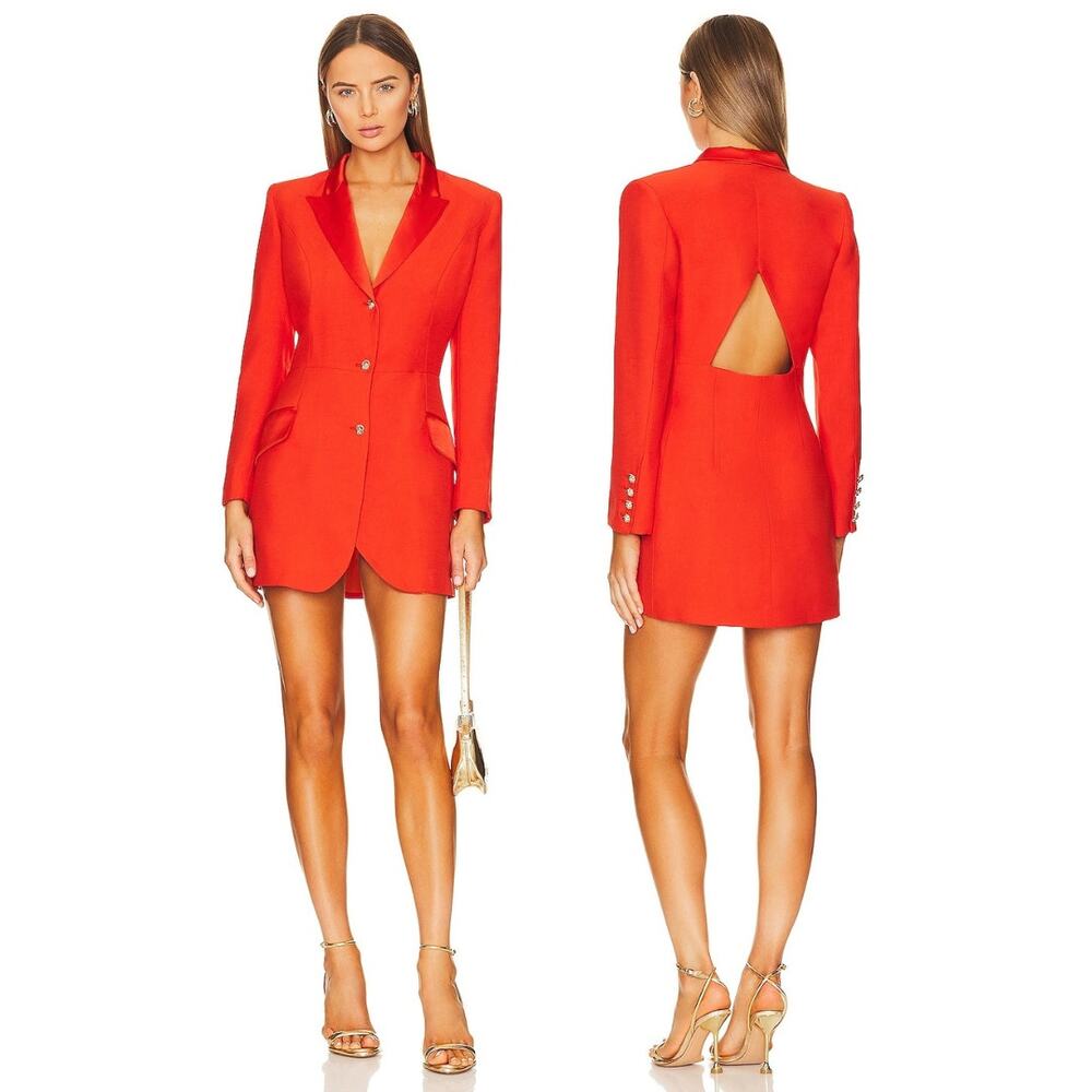 Valentina Shah Oliver Blazer Dress Statement Party Evening Preppy Formal Event 8